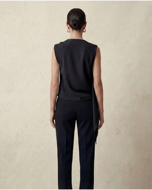 Lendrop Studios Black Laurent Twisted Top