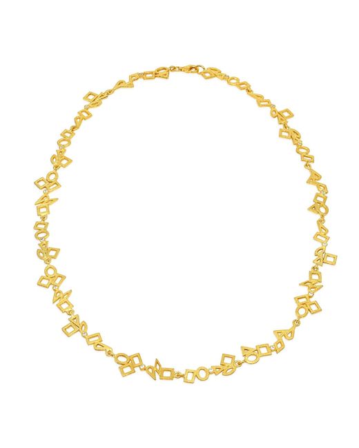 Myrto Katramadou Jewellery Metallic Harmony Script Matte Necklace