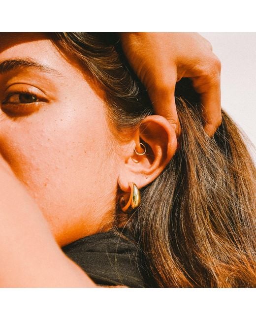 Lala Salama Metallic Classic Chubby Hoops