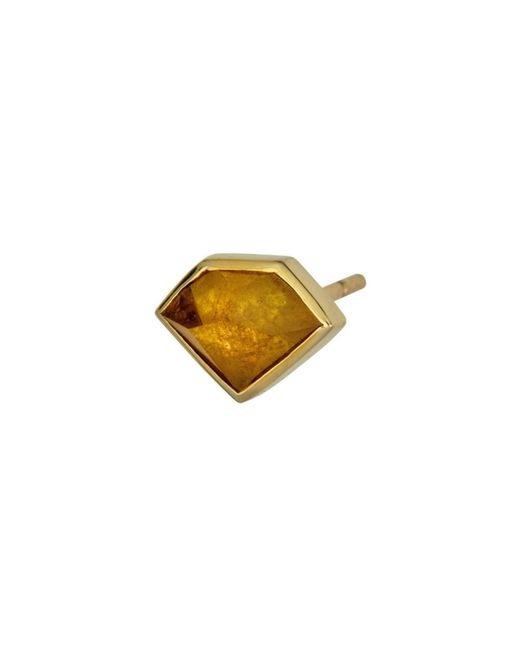 Rahul's Jewels Yellow Sanctum Arx Earring Single -14 Karat With Genuine Diamond