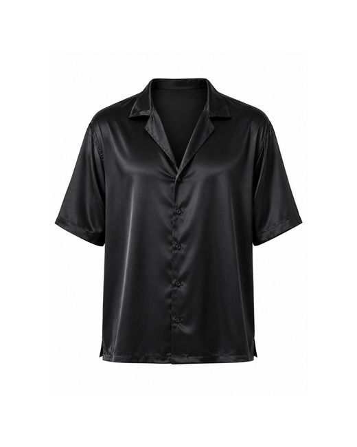Hustle Black Is New Satin-Shirt for men