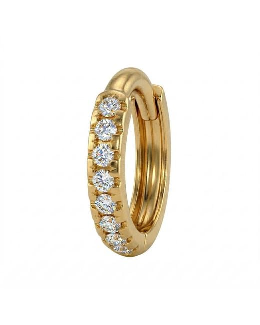Zahav Jewelry Metallic 14K Solid 14G 10Mm Cz Clicker Belly Hoop