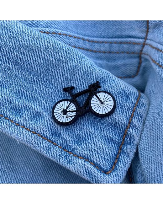 Make Heads Turn Black Enamel Pin Bicycle
