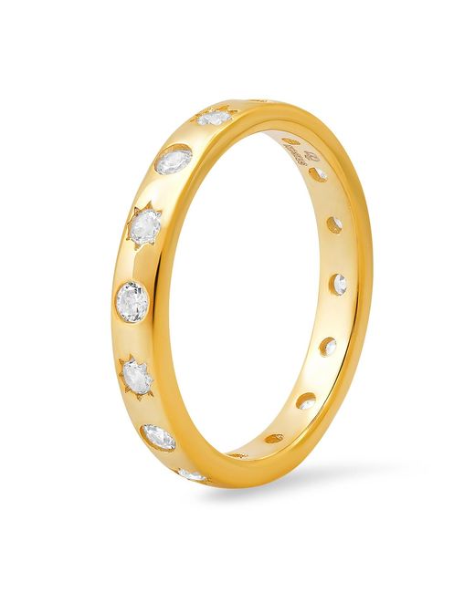 Kylie Harper Metallic Celestial Diamond Cz Stackable Eternity Band Ring