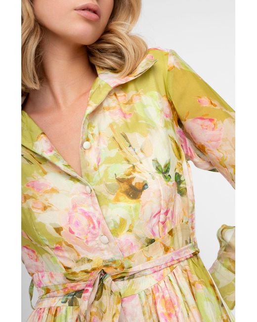 Flora by Alexandria Green Floral Mini Dress