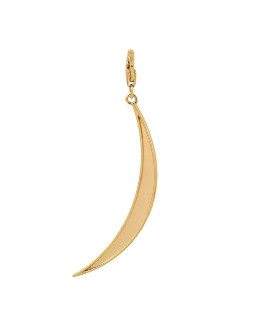 Artisan Metallic Multi-Gemstone Crescent Moon Pendant Charm