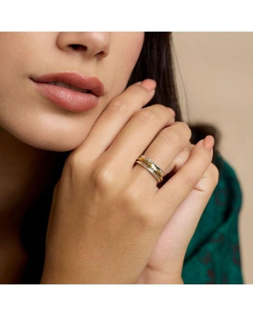 Isla Silver White Sterling Spinner Ring