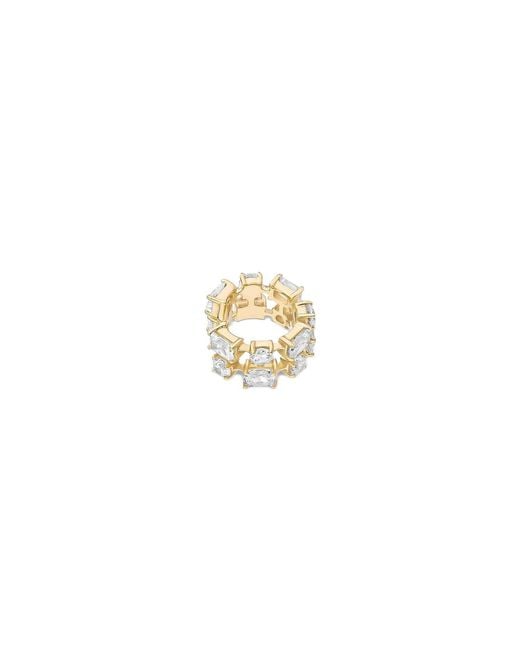 SALLY SKOUFIS Metallic Revival Ear Cuff With Made Cz Diamond Stimulant