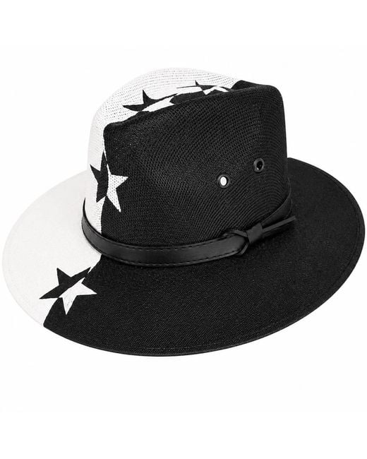 Bella Soul Black Stella Split Painted Jute Hat