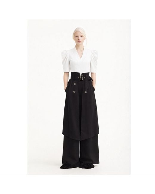 Julia Allert White V-Neck Puff Sleeve Top