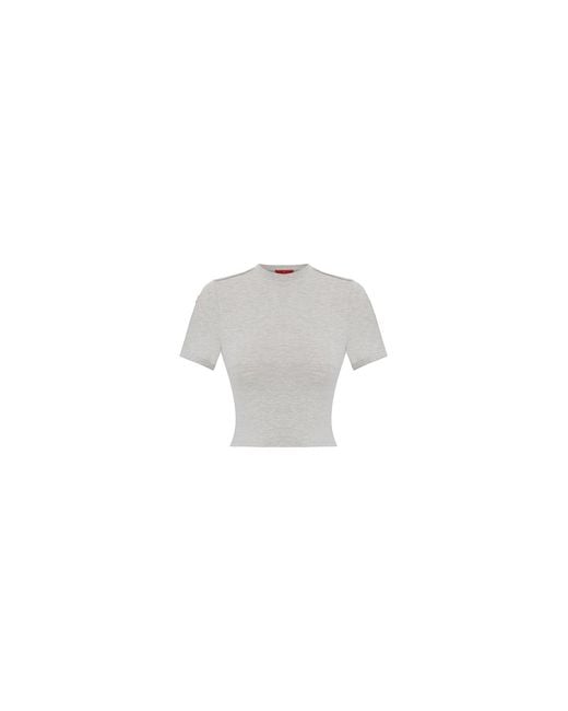 Pcfg Gray Cotton Slim Fit Crop Tee