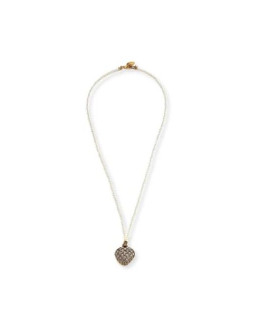 Adriana Pappas Designs Metallic Vintage Heart Necklace