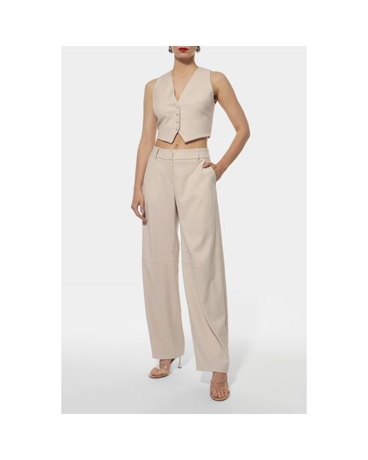 AGGI by HALEWSKI Natural Neutrals Devi Baggy Sheer Dew Pants