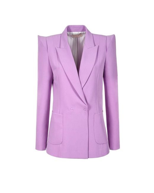 AGGI by HALEWSKI Purple Samantha Crocus Blazer