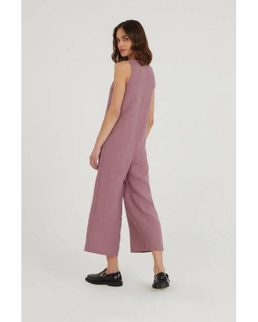 DOR Raw Luxury Blue By The Lake Maggiore Linen Jumpsuit