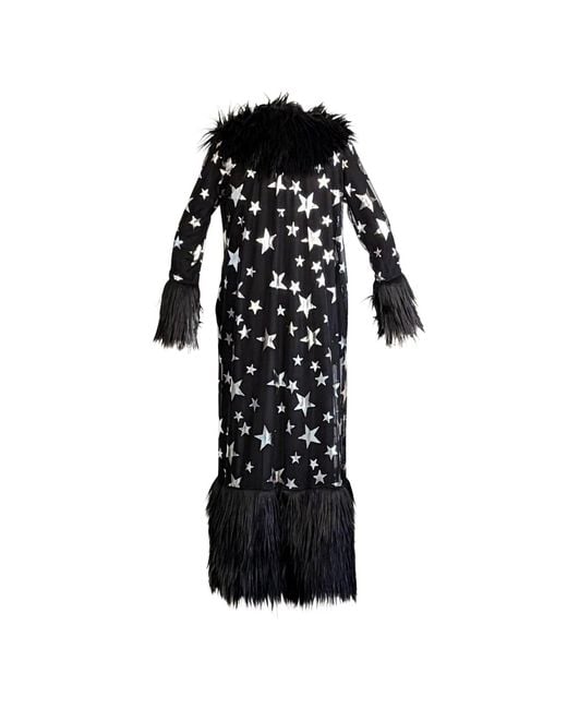 Jennafer Grace Black Penny Deluxe Starina Faux Fur Coat