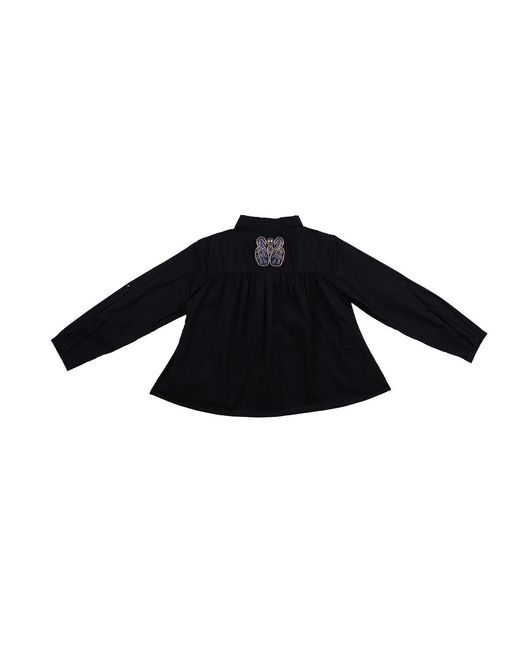 Lo Neel Black Fiby Button-Up Shirt