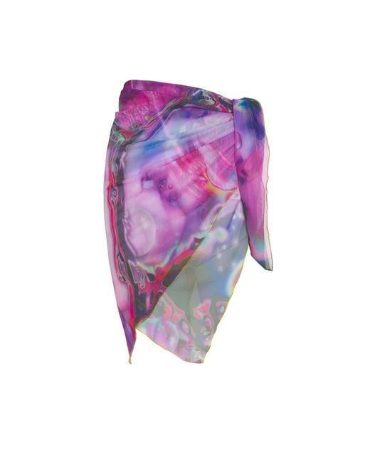 Paloma Lira Purple Three Way Punk Kiss Beach Wrap