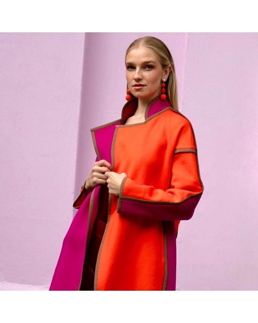 Beatrice von Tresckow Pink Oversized Cashmere Mix Space Coat