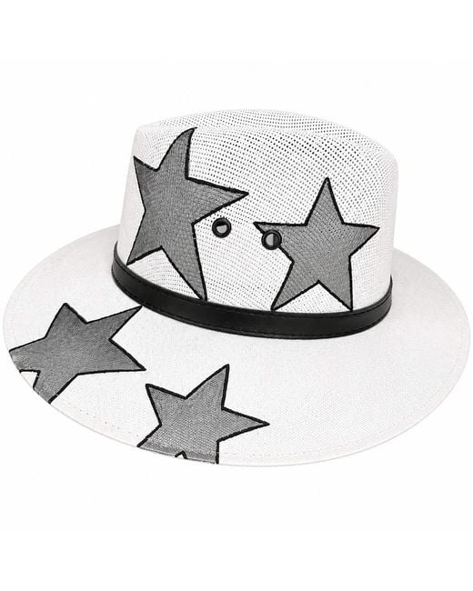 Bella Soul Metallic Stars Painted Jute Hat