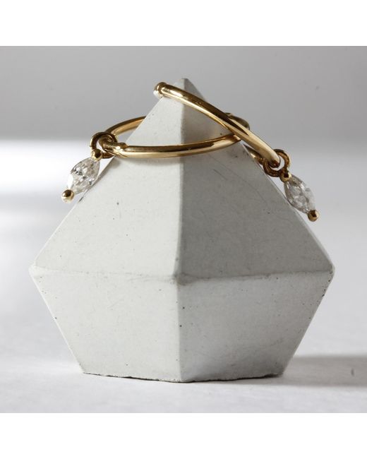 Lee Renee Metallic Moissanite Clicker Hoop Earrings