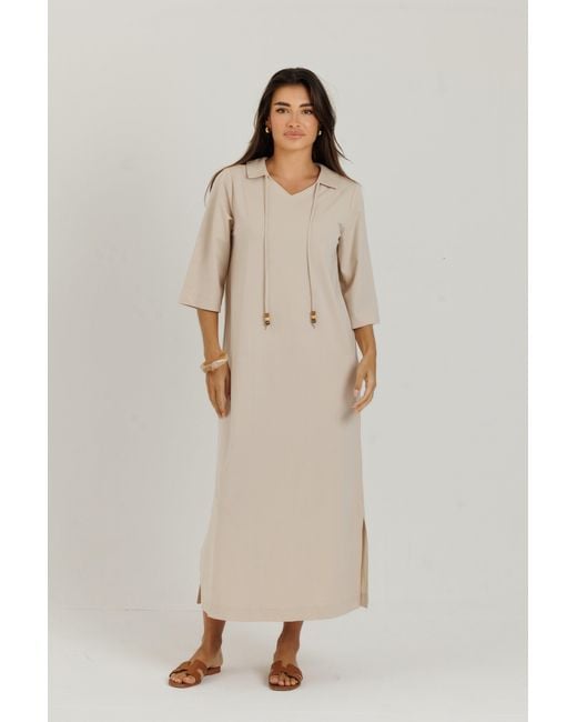 Lou&Up (Formerly Loup Clothing) Natural Neutrals Cotton Charm Dress Tan