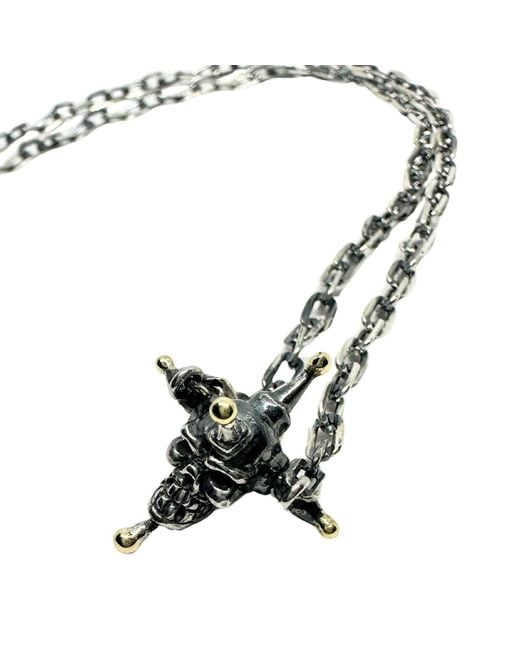 Tg-Jewellery by Tamara Gervasio Metallic Punk Skull Necklace for men