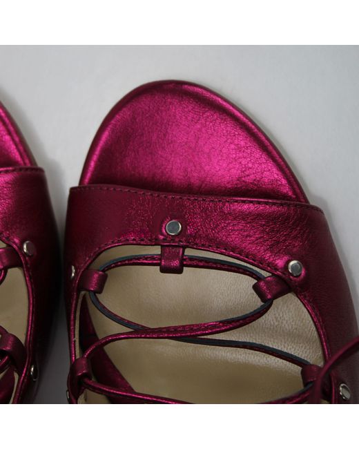 Stessa by Sarah Purple The Avalyn Lace Up Sandal
