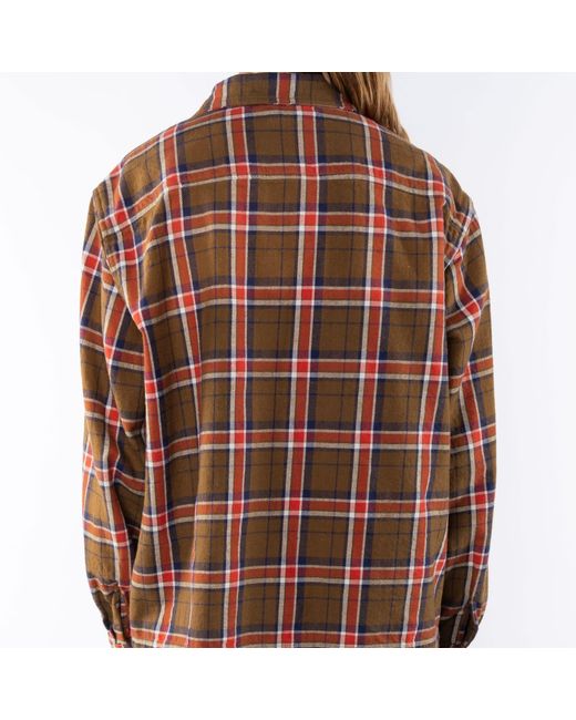 Ariko Brown Bucky Flannel Overshirt for men