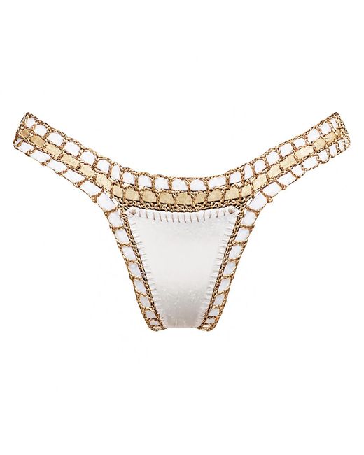 Luxsea Swimwear Metallic Coco Shimmer Crochet Bikini Bottom