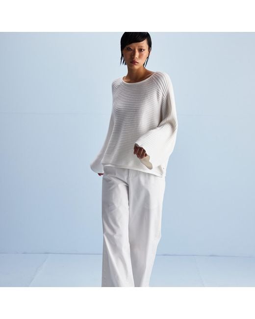 Dref White Limber Sweater
