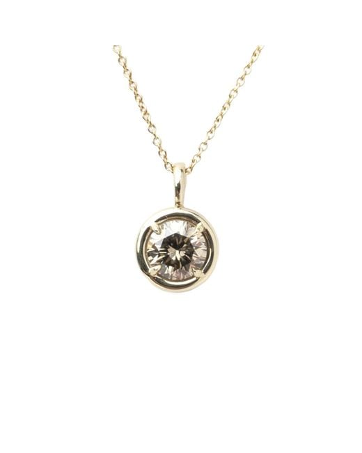 Rahul's Jewels Metallic 1.00 Carat Genuine Diamond Round Solstice Pendant
