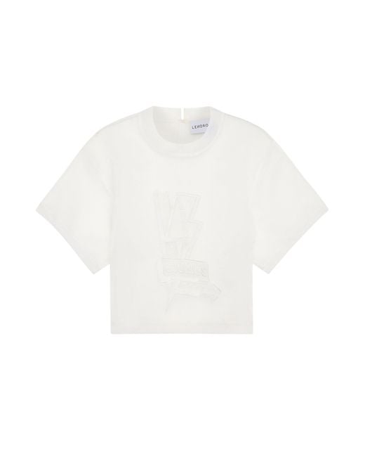 Lendrop Studios White Acacia Organza T-Shirt