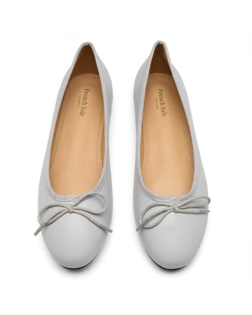 French Sole Amelie Light Grey Leather in White | Lyst UK