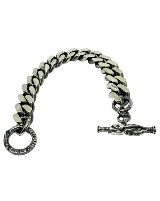 Tg-Jewellery by Tamara Gervasio Black Celtic Dog Two Curb Power Jump Ring Bracelet – Sterling for men