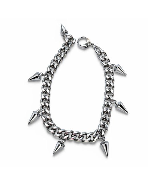 Jagged Halo Jewelry Metallic Fallon Spike Stainless Steel Bracelet