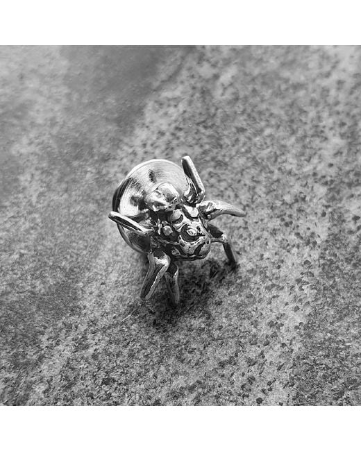 Edge Only White Spotted Bug Pin Sterling for men