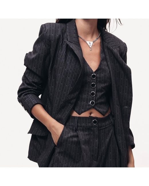 Vazaf Black Structure Blazer