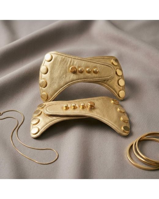 Nique Forde Metallic Butterscotch Sandal Straps