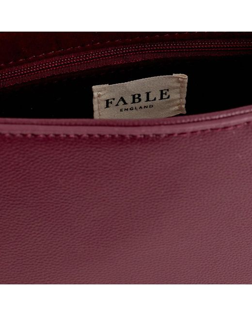 Fable England Red Liberty Saddle Bag Vegan Leather
