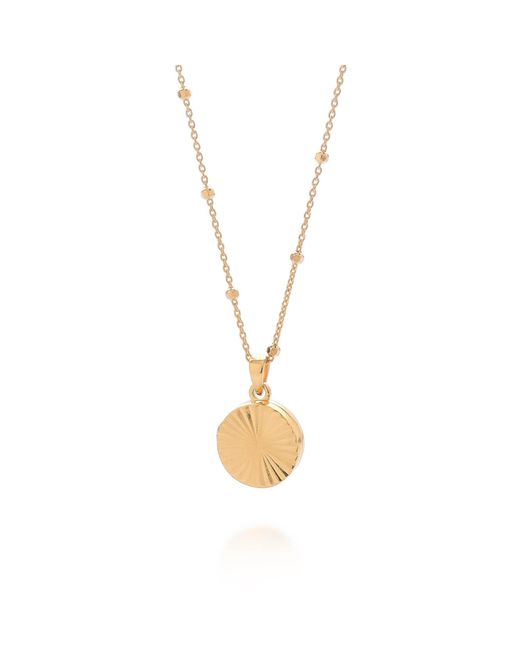 Nellou Jewellery Metallic Aura Round Locket Necklace Plated Sterling