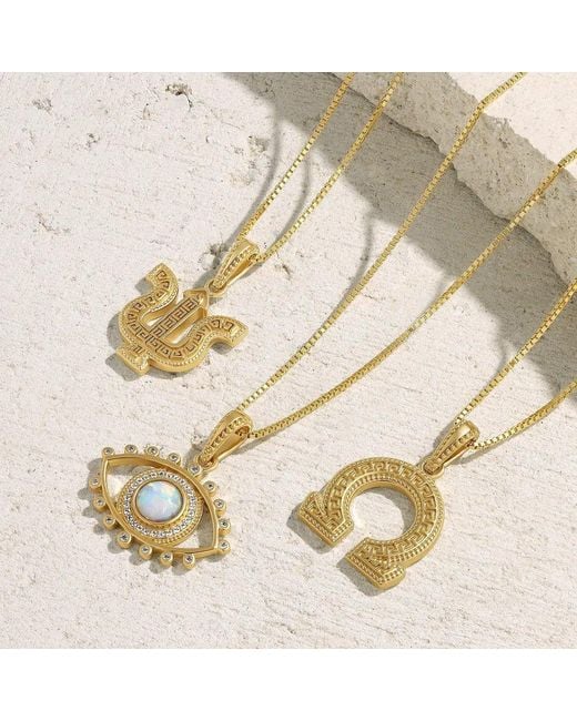 Karma and Luck Metallic Strength Current Trident Necklace