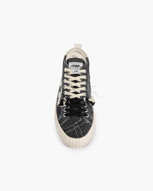 Springa | Unique Vulcanized Sneakers Italian Handmade Black Wavy Olona High Top Sneakers for men