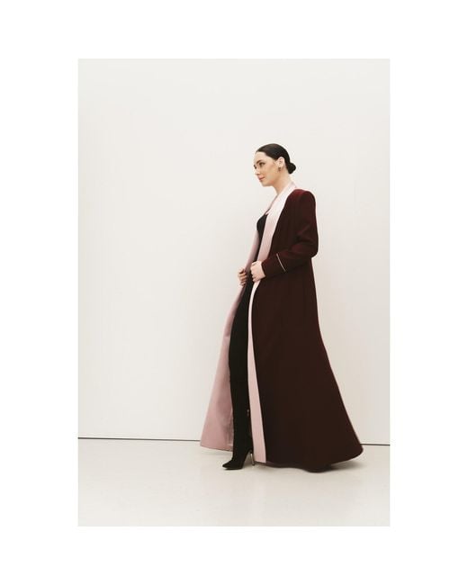 Roqaia Fashion House Red Rosé — Burgundy With Satin