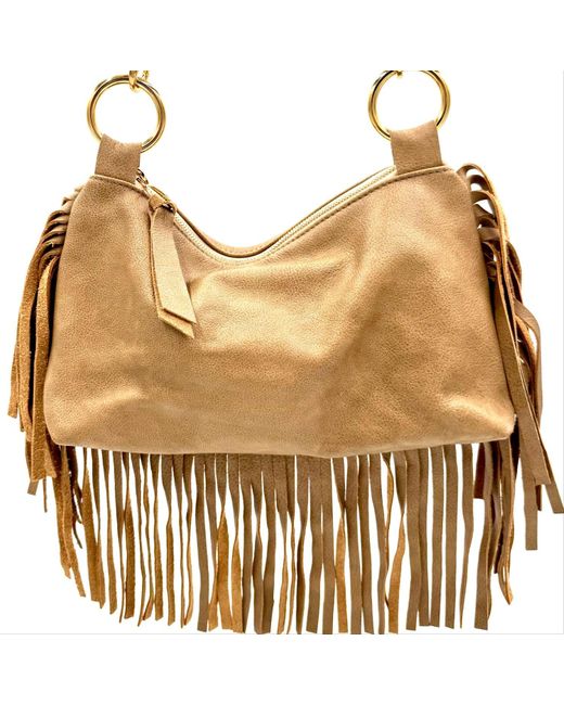 Lynn Tallerico Metallic Neutrals Paula Fringe Bag