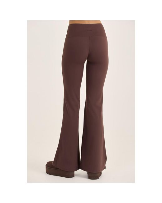 Loom Archives Brown Day Flow High Waisted Flared Legging