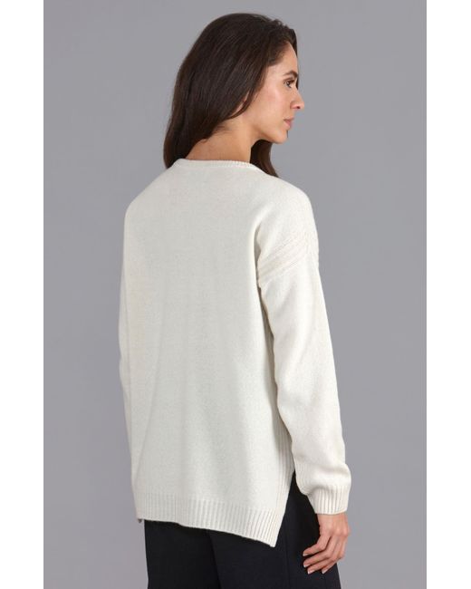 Paul James Knitwear White Neutrals Lambswool Louise Drop Shoulder Jumper