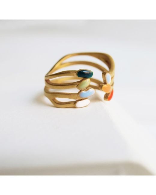 Joidart Metallic Golden Ring Deliri
