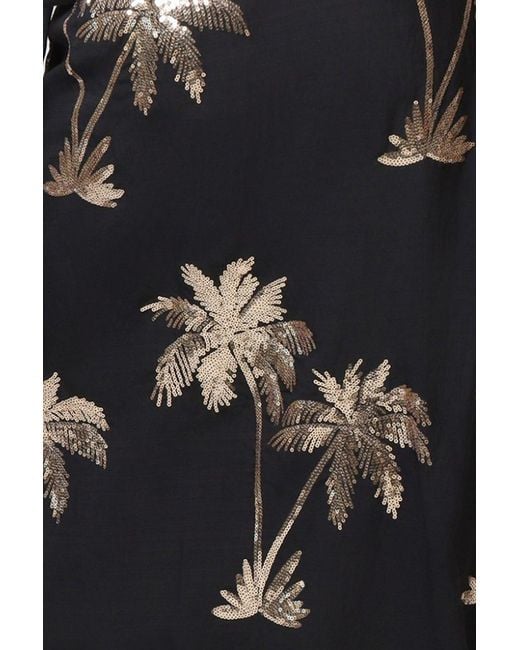Traffic People Black Palms Of Sequin Sleeveless Evie Top
