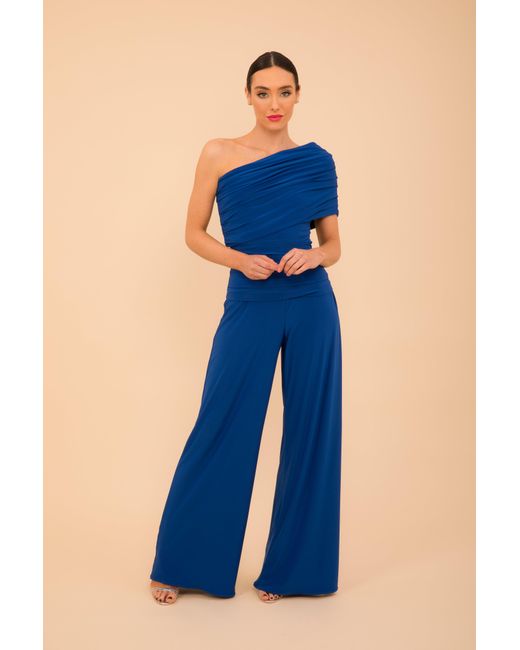 Atom Label Blue Rhodium Jumpsuit